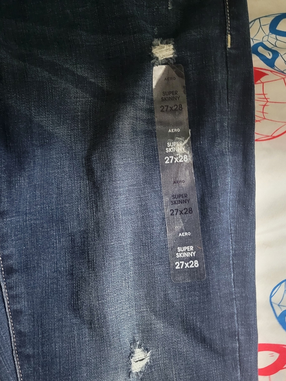 Aeropostale Men’s Super Skinny Jeans in Faded Indigo